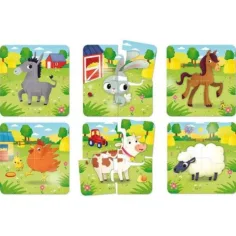 Carotina Baby: Puzzle cu animalele de la fermă imaginea 2