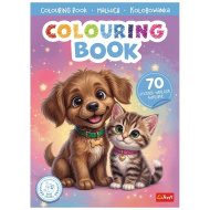 Carte de colorat cu animale de companie cu autocolante - Trefl