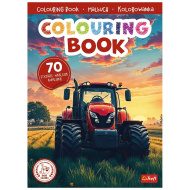 Carte de colorat cu tractoare cu autocolante - Trefl