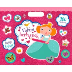 Gigantica carte de colorat – Caiete cu abțibilduri cu prințese vesele