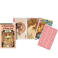 Cărţi remi exclusiv - Mucha 1x55 cărţi - Piatnik