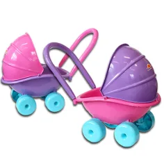 Cărucior pentru păpuşi cu parasol - D. Toys