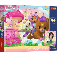 Casa de păpuși a lui Gabi Gabi salvatoarea puzzle Maxi 24 piese - Trefl