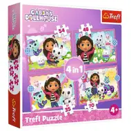 Casa de păpuși a lui Gabby 4 in 1 puzzle - Trefl