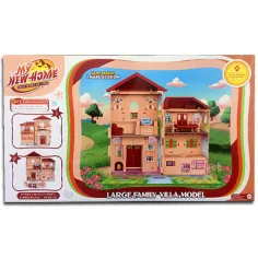 Căsuță pentru păpuși cu mobilă, sunete și lumini 33x32cm imaginea 2