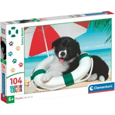 Cățel de plajă 104bucăți Super Color puzzle - Clementoni