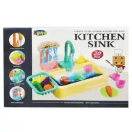 Chiuvetă 20 bucăți set de joacă cu accesorii și funcții