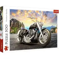 Chopper Negru motor 500 bucăți premium puzzle - Trefl