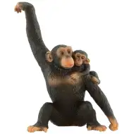 Cimpanzeu cu pui figurină - Bullyland