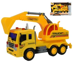 City Truck: Camion cu excavator cu lumină și sunet 1/18