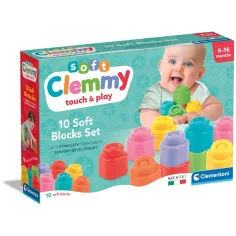 Clemmy set de 10 cuburi moi de construcție - Clementoni