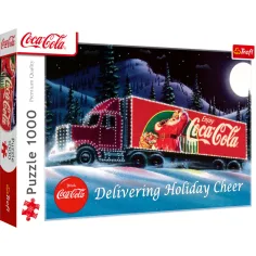 Coca-Cola Caravan de Crăciun 1000 de piese puzzle premium plus - Trefl imaginea 1