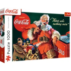 Coca-Cola Moș Crăciun 1000 de piese premium plus puzzle - Trefl