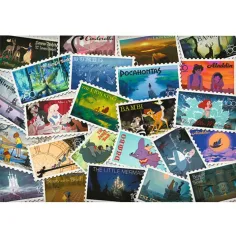 Colecția de timbre Disney 1000 bucăți puzzle - Trefl imaginea 2