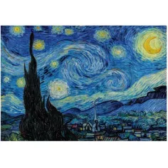Colecția Muzeului: Van Gogh - Noaptea înstelată HQC puzzle de 1000 de piese cu poster - Clementoni imaginea 2