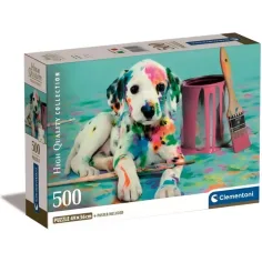 Colecție de Înaltă Calitate - Puzzle cu cățel dalmatian de 500 de piese - Clementoni