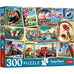 Colecție de timbre puzzle Easy Piece 300 de piese - Trefl