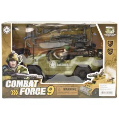 Combat Force 9: Vehicul militar de teren cu soldat și arme 22cm imaginea 6