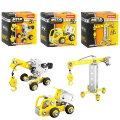 Construcție metalică: Joc de construcție cu vehicule metalice în mai multe variante 1buc imaginea 5