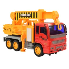 Construction Truck: Camion cu macara cu mecanism cu volantă, 19cm imaginea 5