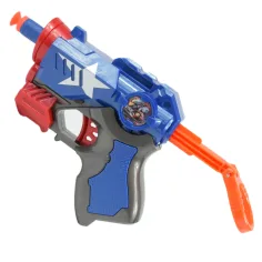 Cool Soft Bullet Gun: Pistol mic cu cartușe de culoare albastră 14cm imaginea 4
