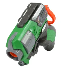 Cool Soft Bullet Gun: Pistol mic cu cartușe de culoare verde 14cm imaginea 2