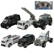 Cops Die-Cast: Set de 6 bucăți masini de politie