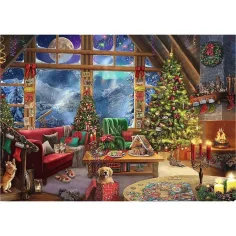 Crăciunul în munți puzzle 2x500buc - Trefl imaginea 2