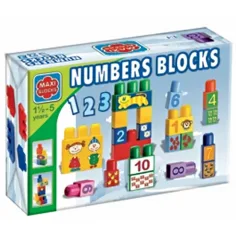 Cuburi cu numere şi figurine Maxi Blocks - D. Toys