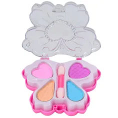 Cute Girl: Set de machiaj cu paletă și accesorii de machiaj în formă de floare și fluture imaginea 5