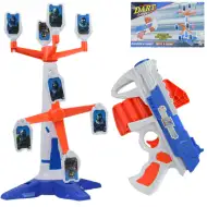 Dart League: Placă electronică rotativă pentru țintă cu pistol manual cu burete și gloanțe