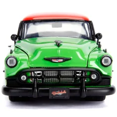 DC Comics: Poison Ivy figurină și 1953 Chevy Bel Air model mașină metal 1/24 - Simba Toys imaginea 4