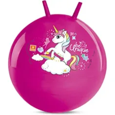 Balon de sărit cu unicorni 50cm imaginea 2