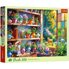 Dimineața de primăvară în casa cu flori – puzzle de 500 de piese – Trefl