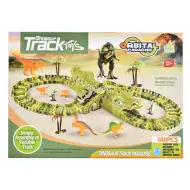 Dino parc set de joacă cu mașinuță, dinozaur 140 bucăți