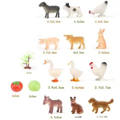 Dino World: Animale de fermă set figurine imaginea 2