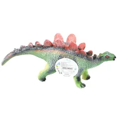 Dino World: figurină de dinozaur Stegosaurus din vinil, cu sunet și umplutură de bumbac, 35 cm imaginea 2