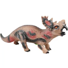 Dino World: Figurină de dinozaur Styracosaurus cu sunet, material vinyl cu umplutură de bumbac 35cm imaginea 2