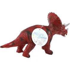 Dino World: Figurină de dinozaur Triceratops cu sunet, material vinyl cu umplutură de bumbac 35cm imaginea 2