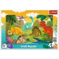 Dinozaur 15 bucăți puzzle cu ramă - Trefl
