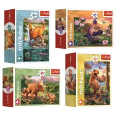 Dinozauri uimitori puzzle mini de 54 de piese în mai multe variante - Trefl