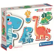 Dinozaurii 4 in 1 baby puzzle 2-3-4-5 bucăți - Clementoni