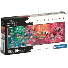 Disney clasici - Mickey Mouse disco puzzle panoramic de 1000 de piese - Clementoni