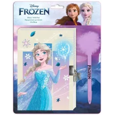 Disney: Înghețată 2 jurnal secret cu lacăt și stilou cu pompon 12x18cm 60 pagini