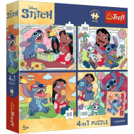 Disney Lilo &amp; Stitch - 4 x 88 piese Premium Plus Kids puzzle - Trefl