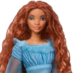 Disney Mica Sirenă: Ariel păpușă în rochie albastră 30cm - Mattel imaginea 3