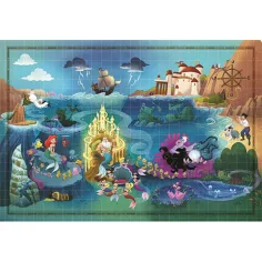 Disney: Mica sirenă hartă puzzle 1000 bucăți - Clementoni imaginea 2