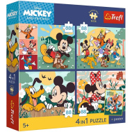 Disney Mickey Mouse și prietenii – puzzle Premium Plus Kids 4 x 88 piese – Trefl