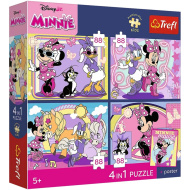 Disney Minnie Mouse - puzzle Premium Plus Kids 4 x 88 piese - Trefl