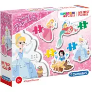Disney Princess 4 in 1 Supercolor puzzle formă - Clementoni